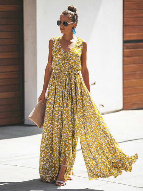 Floral Print Maxi Summer Dress